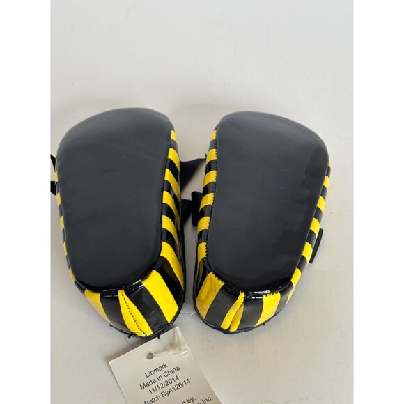 Linmark Baby Shoes Bee Striped Bow 9-12M Yellow and Black Soft Halloween Costume - Picture 5 of 6